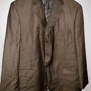 Caravelli Men's Brown Pinstripe Blazer